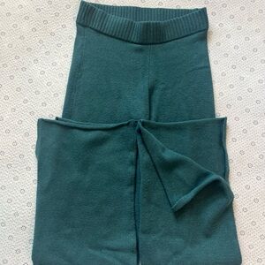 Gilly Hicks Green Knit Pants with Textured Fabric
